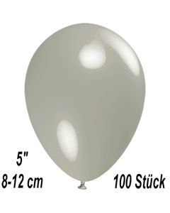 Luftballons 12 cm, Silbergrau, 100 Stück