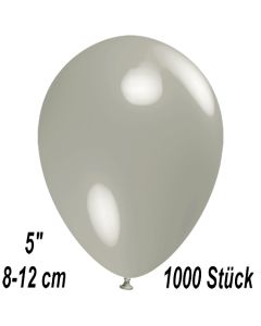 Luftballons 12 cm, Silbergrau, 1000 Stück