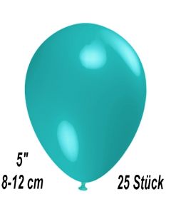 Luftballons 12 cm, Türkis, 25 Stück