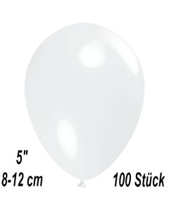 Luftballons 12 cm, Transparent, 100 Stück