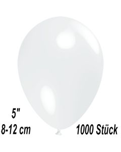 Luftballons 12 cm, Transparent, 1000 Stück