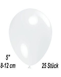 Luftballons 12 cm, Transparent, 25 Stück