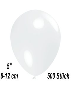 Luftballons 12 cm, Transparent, 500 Stück