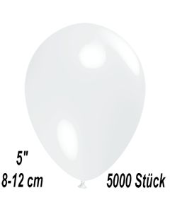 Luftballons 12 cm, Transparent, 5000 Stück