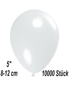 Luftballons 12 cm, Weiß, 10000 Stück