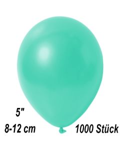 Kleine Metallic Luftballons, 8-12 cm, Aquamarin, 1000 Stück  