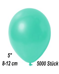 Kleine Metallic Luftballons, 8-12 cm, Aquamarin, 5000 Stück  