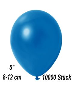Kleine Metallic Luftballons, 8-12 cm, Blau, 10000 Stück