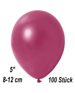 Kleine Metallic Luftballons, 8-12 cm, Bordeaux, 100 Stück