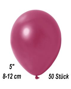 Kleine Metallic Luftballons, 8-12 cm, Bordeaux, 50 Stück