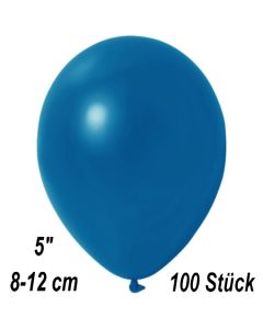 Kleine Metallic Luftballons, 8-12 cm, Dunkelblau, 100 Stück