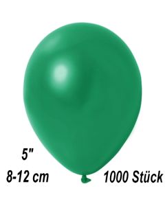 Kleine Metallic Luftballons, 8-12 cm, Dunkelgrün, 1000 Stück