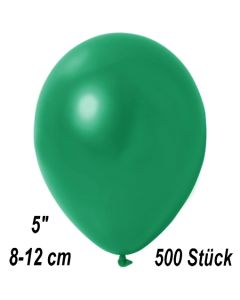 Kleine Metallic Luftballons, 8-12 cm, Dunkelgrün, 500 Stück