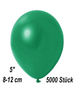 Kleine Metallic Luftballons, 8-12 cm, Dunkelgrün, 5000 Stück