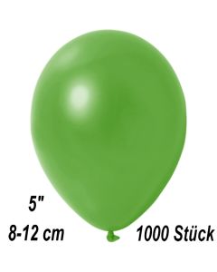 Kleine Metallic Luftballons, 8-12 cm, Hellgrün, 1000 Stück