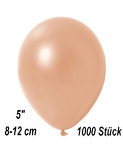 Kleine Metallic Luftballons, 8-12 cm, Lachs, 1000 Stück
