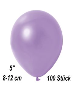 Kleine Metallic Luftballons, 8-12 cm, Lila, 100 Stück