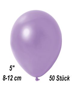 Kleine Metallic Luftballons, 8-12 cm, Lila, 50 Stück
