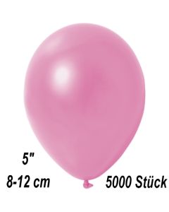 Kleine Metallic Luftballons, 8-12 cm, Rosa, 5000 Stück