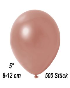 Kleine Metallic Luftballons, 8-12 cm, Rosegold, 500 Stück