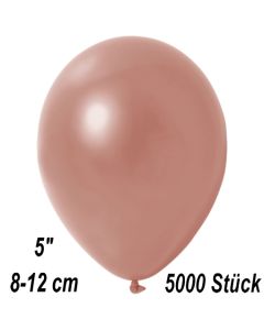 Kleine Metallic Luftballons, 8-12 cm, Rosegold, 5000 Stück