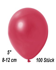 Kleine Metallic Luftballons, 8-12 cm, Rot, 100 Stück