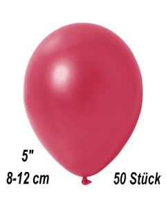 Kleine Metallic Luftballons, 8-12 cm, Rot, 50 Stück