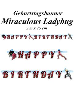 Kindergeburtstagsbanner Miraculous Ladybug