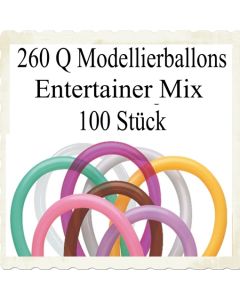 Modellierballons Qualatex 260Q Entertainer Mix Luftballons zum Modellieren