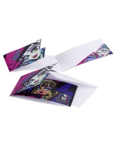 Monster High Einladungskarten zum Kindergeburtstag