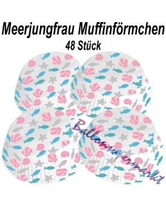 Muffinförmchen Be a Mermaid, Dekoration zum Kindergeburtstag