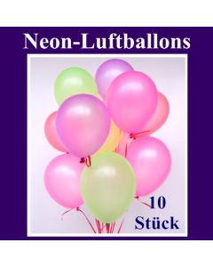 Neon-Luftballons, 20 cm, 10 Stück