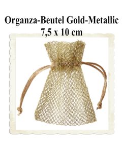 Organzabeutel Gold-Metallic für Hochzeitsmandeln