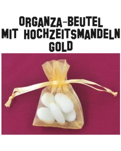 Hochzeitsmandeln Organza-Beutel Gold