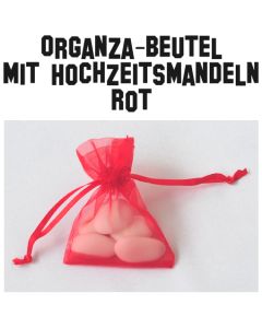 Hochzeitsmandeln Organza-Beutel Rot