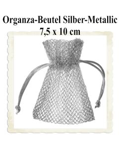 Organzabeutel Silber-Metallic für Hochzeitsmandeln