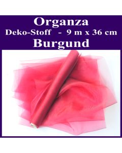 Organza Deko-Stoff, Burgund, 9 Meter x 36 cm