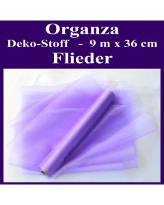 Organza Deko-Stoff, Flieder, 9 Meter x 36 cm