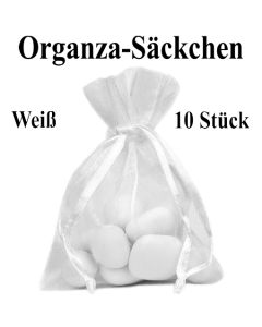 Organza-Beutel Weiß für Taufmandeln oder Hochzeitsmandeln