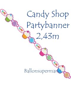 Candy Bar Partybanner zum Geburtstag
