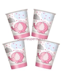 Baby Shower Partybecher, pink