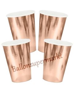 Partybecher rosegold, 6 Stück 