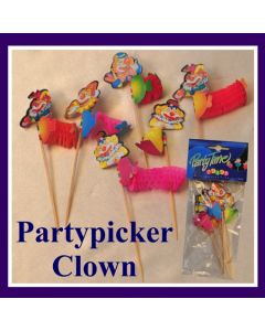 Partypicker Clown, Picker zu Karneval, Fasching, Kinderkarneval und Kindergeburtstag, stimmungsvolle Tischdekoration