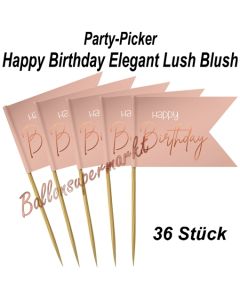 Party-Picker Elegant Lush Blush Happy Birthday, Dekoration zum Geburtstag
