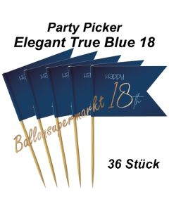 Party-Picker Elegant True Blue 18, Dekoration zum 18. Geburtstag