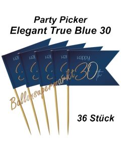 Party-Picker Elegant True Blue 30, Dekoration zum 30. Geburtstag