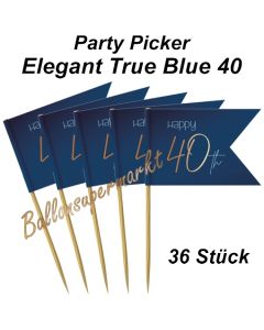 Party-Picker Elegant True Blue 40, Dekoration zum 40. Geburtstag