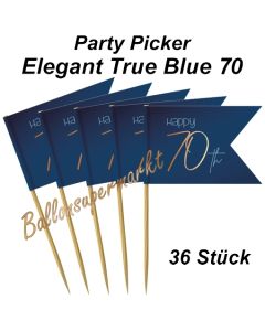 Party-Picker Elegant True Blue 80, Dekoration zum 80. Geburtstag