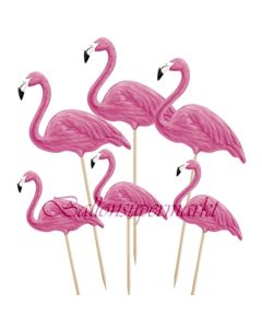 Deko-Picker Flamingo, 6 Stück