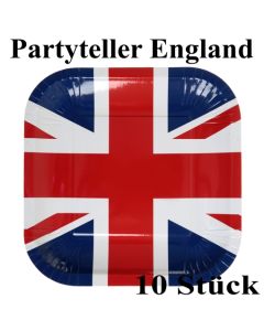 Partyteller England, 10 Stück